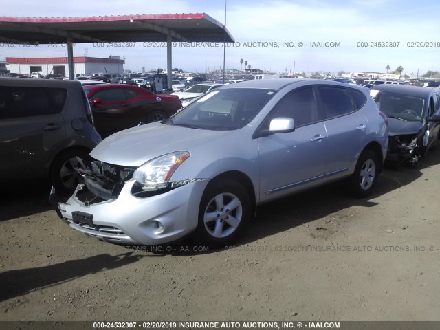 JN8AS5MV9DW644959 - 2013 NISSAN ROGUE S/SV GRAY photo 2