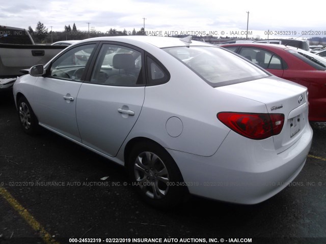 KMHDU46D49U800521 - 2009 HYUNDAI ELANTRA GLS/SE WHITE photo 3