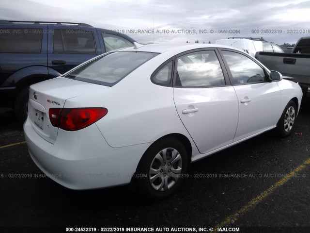 KMHDU46D49U800521 - 2009 HYUNDAI ELANTRA GLS/SE WHITE photo 4