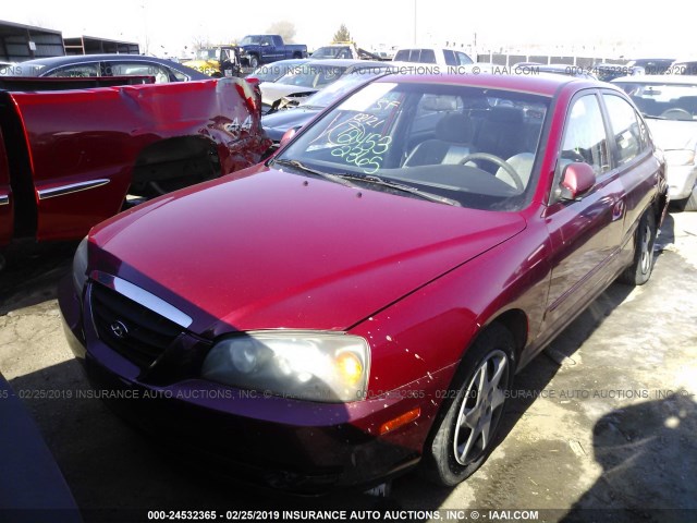 KMHDN46D86U310835 - 2006 HYUNDAI ELANTRA GLS/GT/LIMITED MAROON photo 2