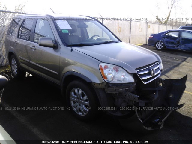 JHLRD78985C039791 - 2005 HONDA CR-V SE/EX GOLD photo 1