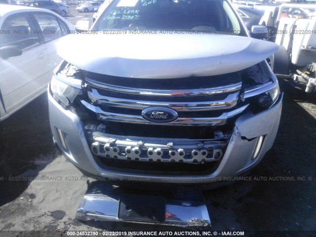 2FMDK3JC3BBB38957 - 2011 FORD EDGE SEL SILVER photo 6