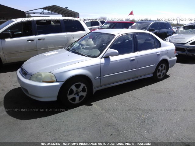 2HGEJ6620TH527939 - 1996 HONDA CIVIC DX SILVER photo 2