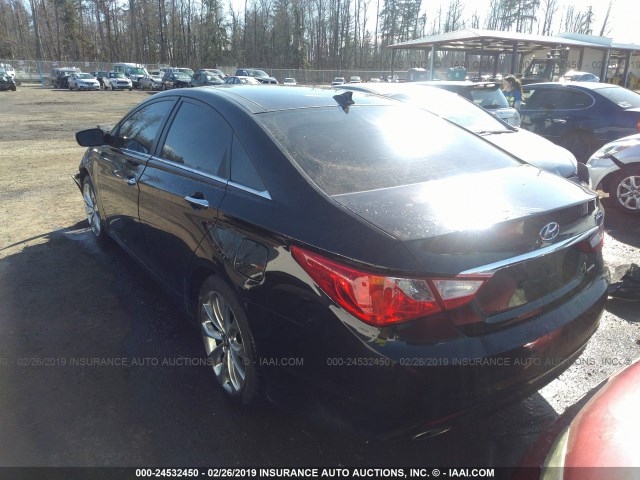 5NPEC4AB5CH412216 - 2012 HYUNDAI SONATA SE/LIMITED BLACK photo 3