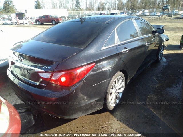 5NPEC4AB5CH412216 - 2012 HYUNDAI SONATA SE/LIMITED BLACK photo 4