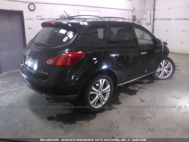 JN8AZ18W99W121634 - 2009 NISSAN MURANO S/SL/LE BLACK photo 4