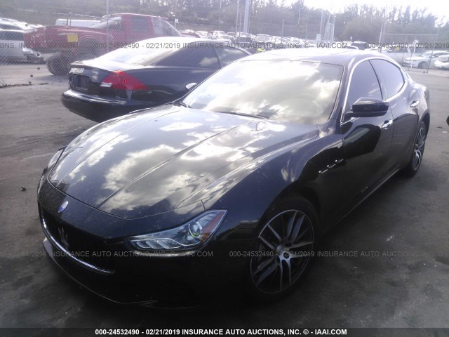 ZAM57XSA2H1206051 - 2017 MASERATI GHIBLI BLACK photo 2