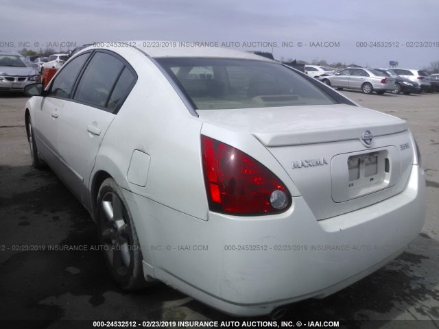 1N4BA41E54C871350 - 2004 NISSAN MAXIMA SE/SL WHITE photo 3