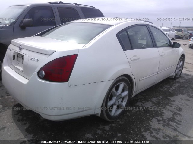 1N4BA41E54C871350 - 2004 NISSAN MAXIMA SE/SL WHITE photo 4