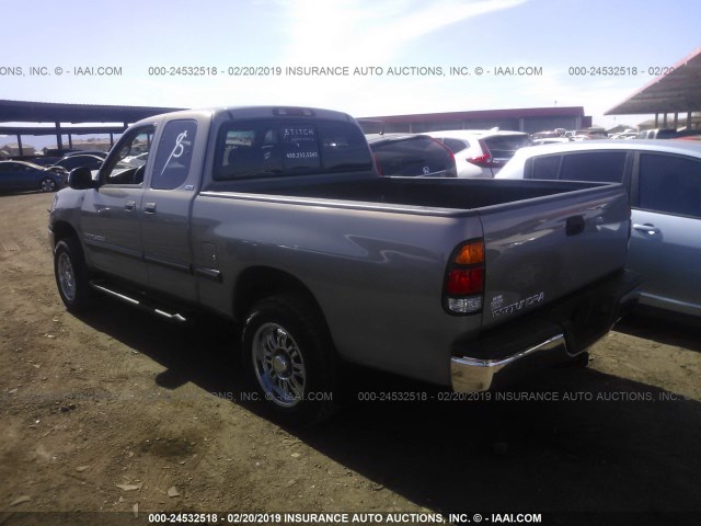 5TBRN34172S240510 - 2002 TOYOTA TUNDRA ACCESS CAB SR5 TAN photo 3