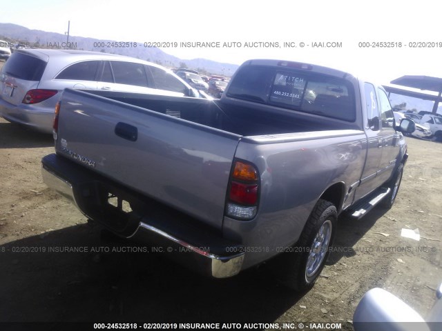 5TBRN34172S240510 - 2002 TOYOTA TUNDRA ACCESS CAB SR5 TAN photo 4