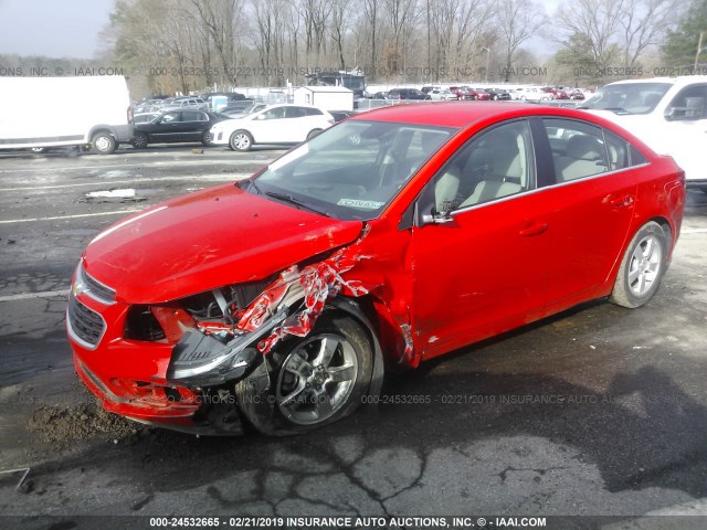 1G1PE5SB0G7223824 - 2016 CHEVROLET CRUZE LIMITED LT RED photo 2