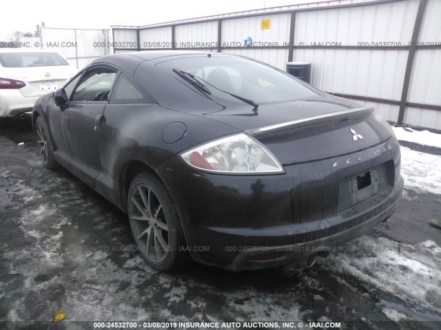 4A31K5DF4CE004356 - 2012 MITSUBISHI ECLIPSE GS SPORT BLACK photo 3