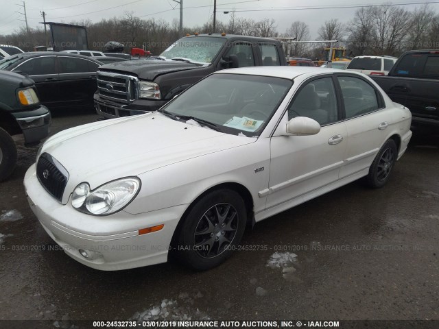 KMHWF25S93A826306 - 2003 HYUNDAI SONATA GL WHITE photo 2