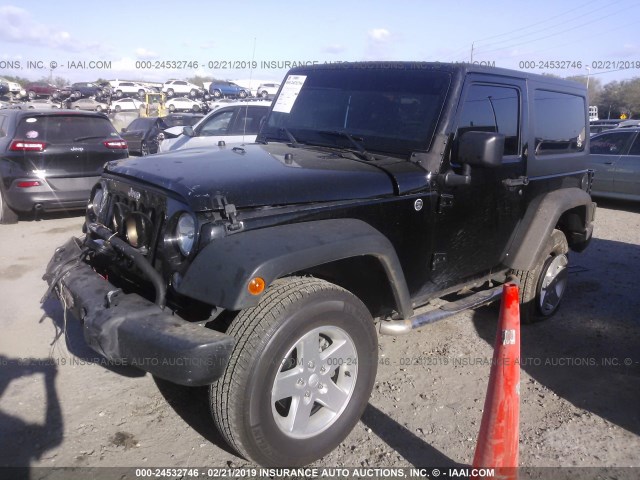 1C4AJWAG7FL749871 - 2015 JEEP WRANGLER SPORT BLACK photo 2