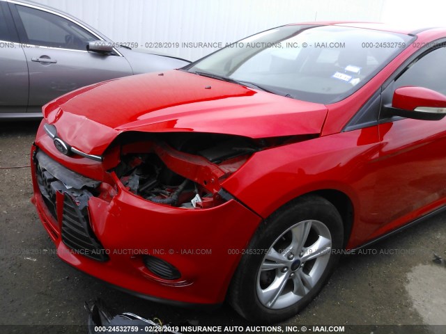 1FADP3F27DL300961 - 2013 FORD FOCUS SE RED photo 6