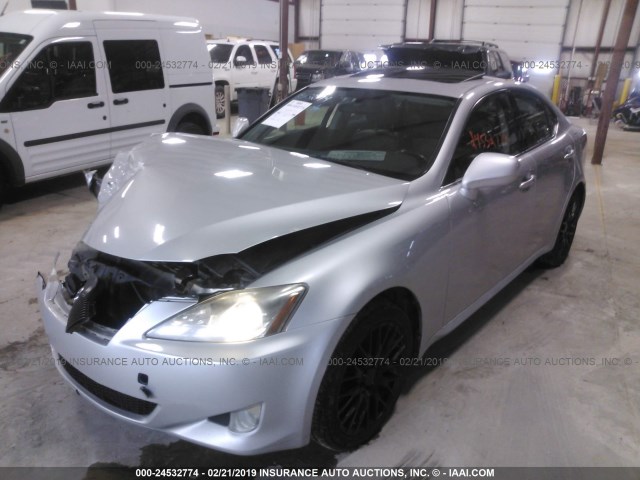 JTHCK262172008763 - 2007 LEXUS IS 250 SILVER photo 2