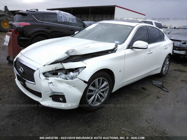 JN1BV7AR4FM400700 - 2015 INFINITI Q50 PREMIUM/SPORT WHITE photo 2