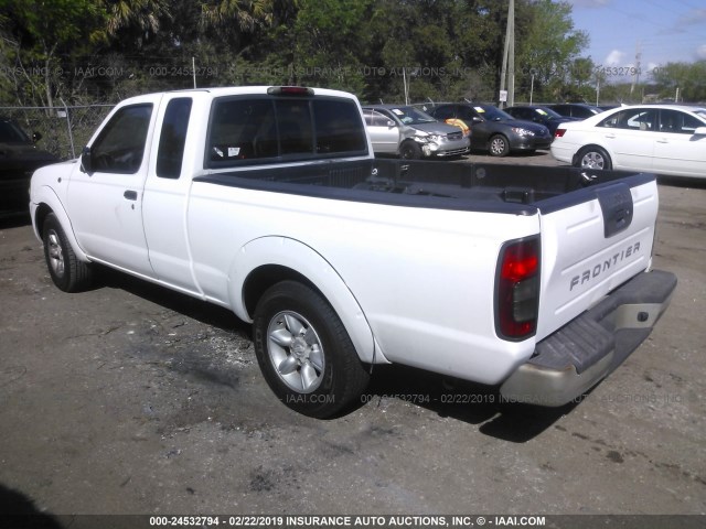 1N6DD26S61C304148 - 2001 NISSAN FRONTIER KING CAB XE WHITE photo 3