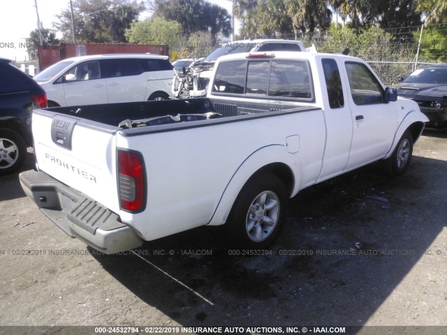 1N6DD26S61C304148 - 2001 NISSAN FRONTIER KING CAB XE WHITE photo 4