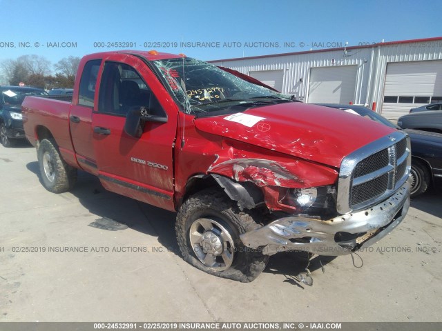 3D7KS28C05G833769 - 2005 DODGE RAM 2500 ST/SLT RED photo 1