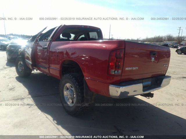 3D7KS28C05G833769 - 2005 DODGE RAM 2500 ST/SLT RED photo 3