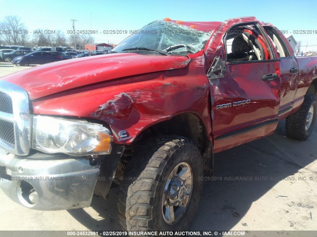 3D7KS28C05G833769 - 2005 DODGE RAM 2500 ST/SLT RED photo 6