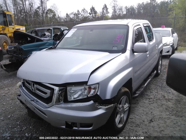 5FPYK1F55BB004370 - 2011 HONDA RIDGELINE RTL SILVER photo 2