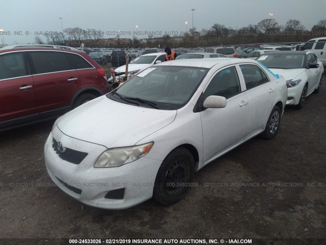 JTDBL40E99J008981 - 2009 TOYOTA COROLLA LE/XLE WHITE photo 2