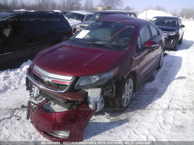 1G1RH6E44EU140074 - 2014 CHEVROLET VOLT BURGUNDY photo 2