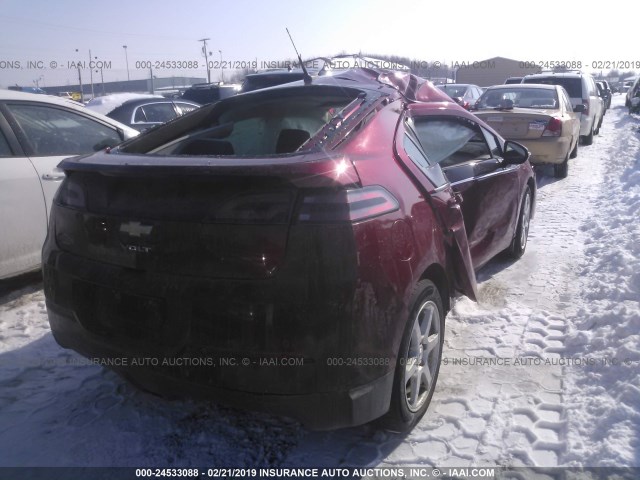 1G1RH6E44EU140074 - 2014 CHEVROLET VOLT BURGUNDY photo 4