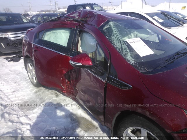 1G1RH6E44EU140074 - 2014 CHEVROLET VOLT BURGUNDY photo 6