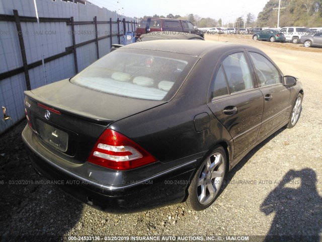 WDBRF52H47F842092 - 2007 MERCEDES-BENZ C 230 BLACK photo 4