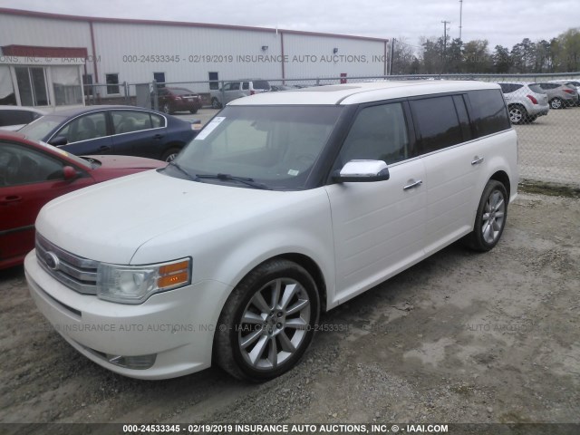 2FMHK6DT5ABA79388 - 2010 FORD FLEX LIMITED WHITE photo 2