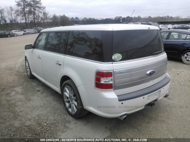 2FMHK6DT5ABA79388 - 2010 FORD FLEX LIMITED WHITE photo 3