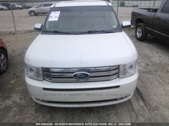 2FMHK6DT5ABA79388 - 2010 FORD FLEX LIMITED WHITE photo 6