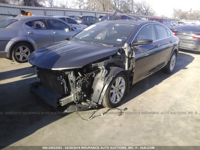 1C3CCCAB0FN694517 - 2015 CHRYSLER 200 LIMITED GRAY photo 2