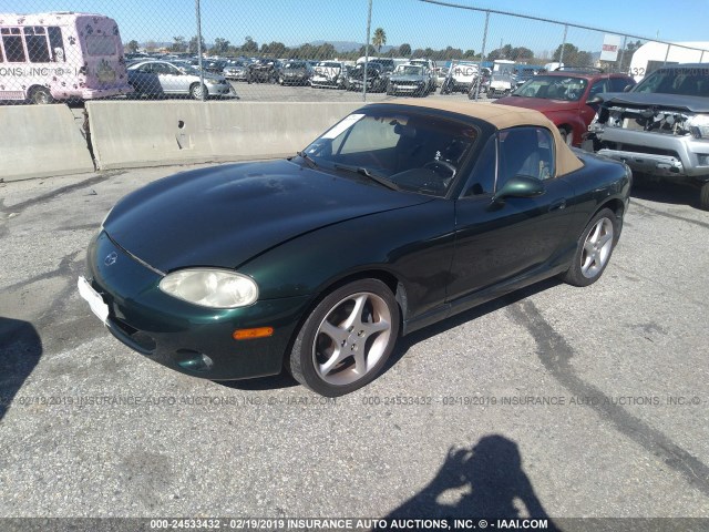 JM1NB353820222843 - 2002 MAZDA MX-5 MIATA LS GREEN photo 2