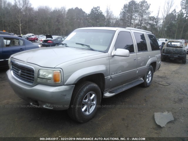 1GYEK13R7XR411931 - 1999 CADILLAC ESCALADE GRAY photo 2