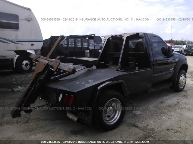 1FDXF46P97EB45085 - 2007 FORD F450 SUPER DUTY BLACK photo 4