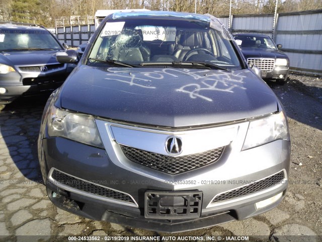 2HNYD2H40BH527104 - 2011 ACURA MDX TECHNOLOGY GRAY photo 6