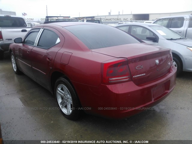 2B3KA53HX6H353792 - 2006 DODGE CHARGER R/T RED photo 3