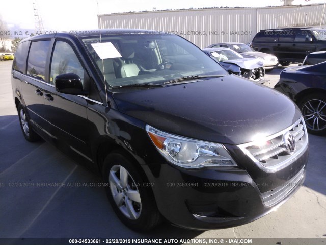 2V4RW3D1XAR166677 - 2010 VOLKSWAGEN ROUTAN SE BLACK photo 1