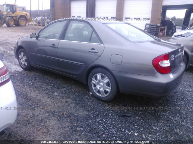 4T1BE30K83U701827 - 2003 TOYOTA CAMRY LE/XLE/SE GRAY photo 3