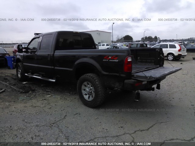 1FTWW31R28EC23713 - 2008 FORD F350 SRW SUPER DUTY BLACK photo 3