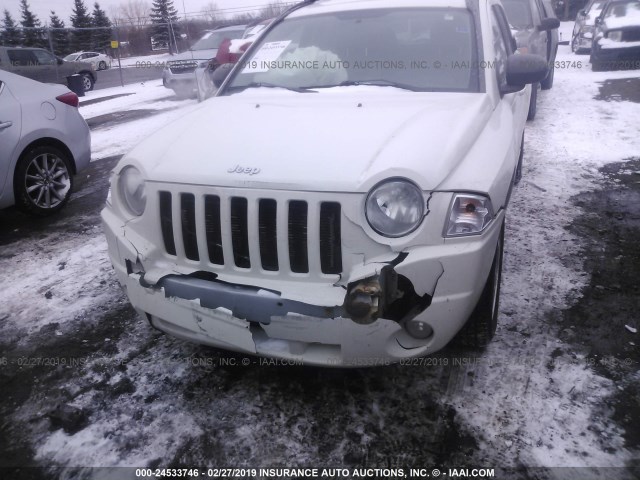 1J4NT4FAXAD538164 - 2010 JEEP COMPASS SPORT WHITE photo 6