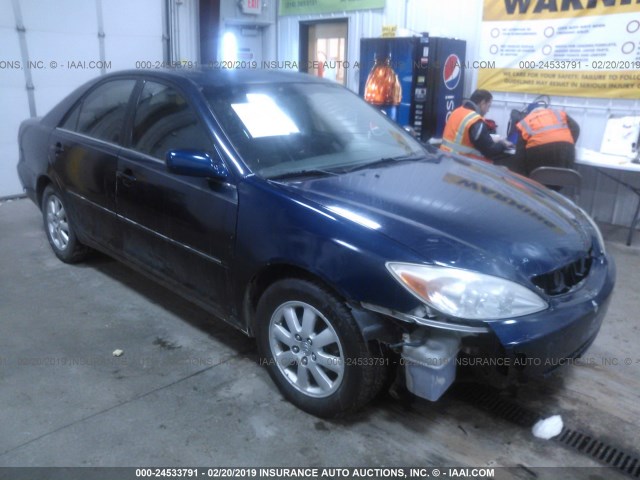 4T1BE32K63U165151 - 2003 TOYOTA CAMRY LE/XLE/SE BLUE photo 1