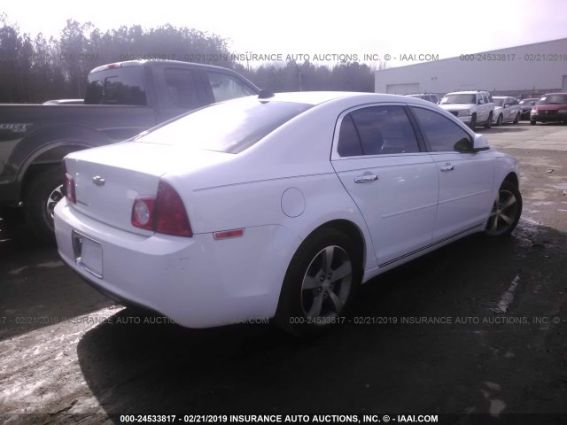 1G1ZC5E01CF365902 - 2012 CHEVROLET MALIBU 1LT WHITE photo 4