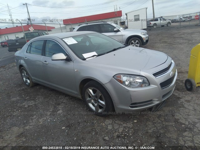 1G1ZH57B28F233089 - 2008 CHEVROLET MALIBU 1LT SILVER photo 1