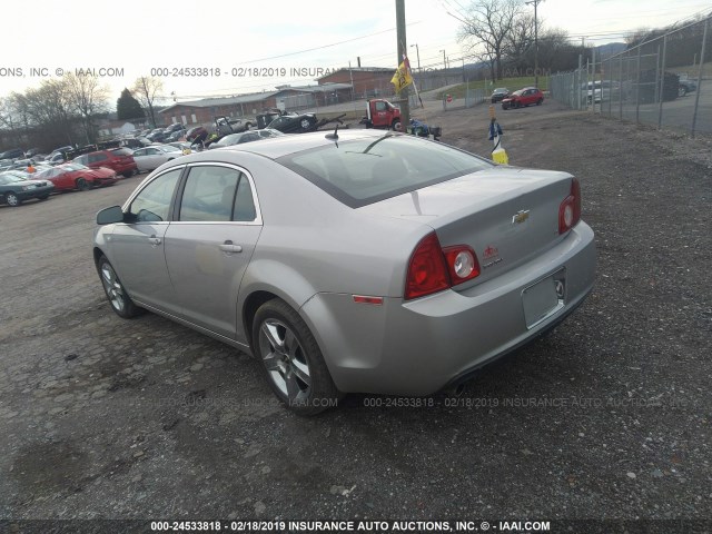 1G1ZH57B28F233089 - 2008 CHEVROLET MALIBU 1LT SILVER photo 3